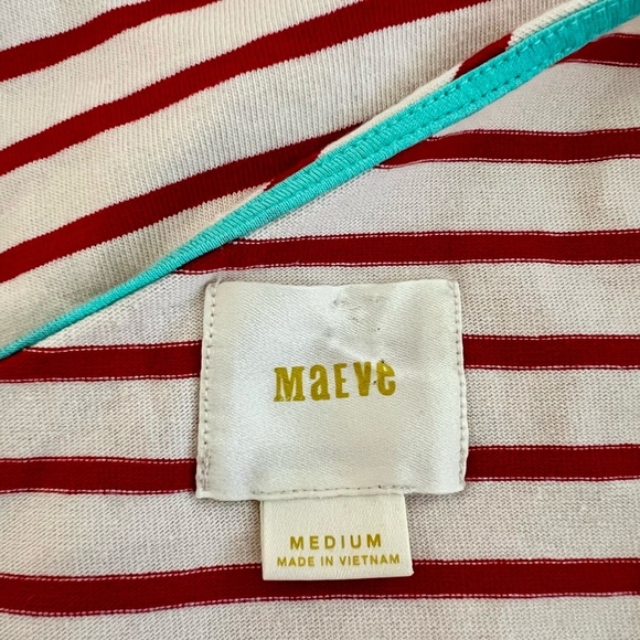 Maeve by Anthropologie Marketa Cotton Striped One-Shoulder Dress. Size Medium. - Picture 7 of 11